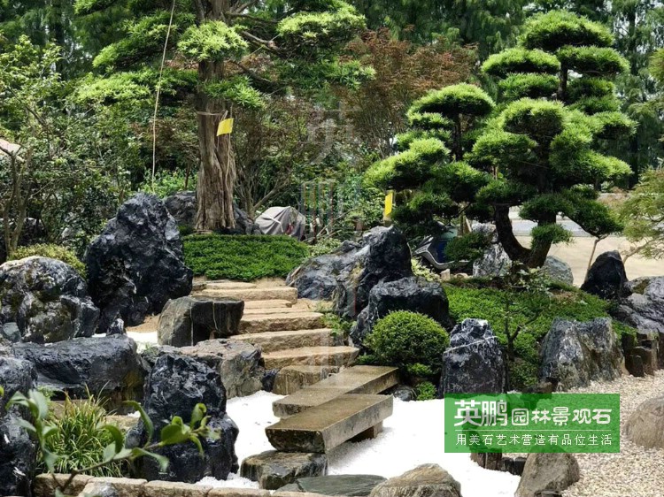 黑山石野山石枯山水造景01
