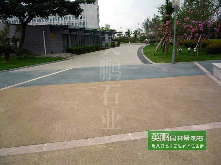 地坪鋪裝園路機制石米02