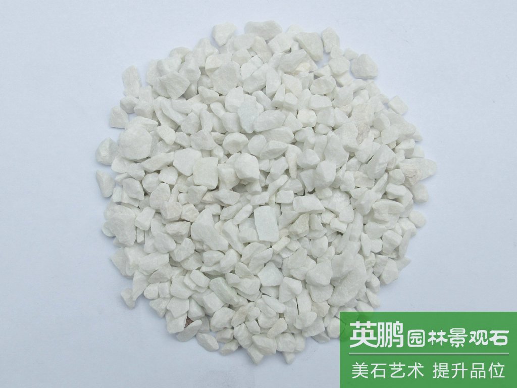 英鵬批發白色水磨石枯山水白礫石 庭院鋪路酒店垃圾桶白色水洗石
