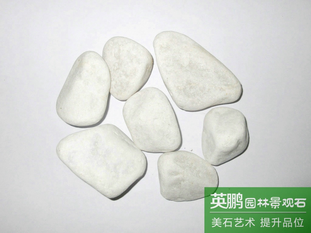 廠家供應白色水磨鵝卵石 機制白色水洗石 水磨地面用白碎石礫石子